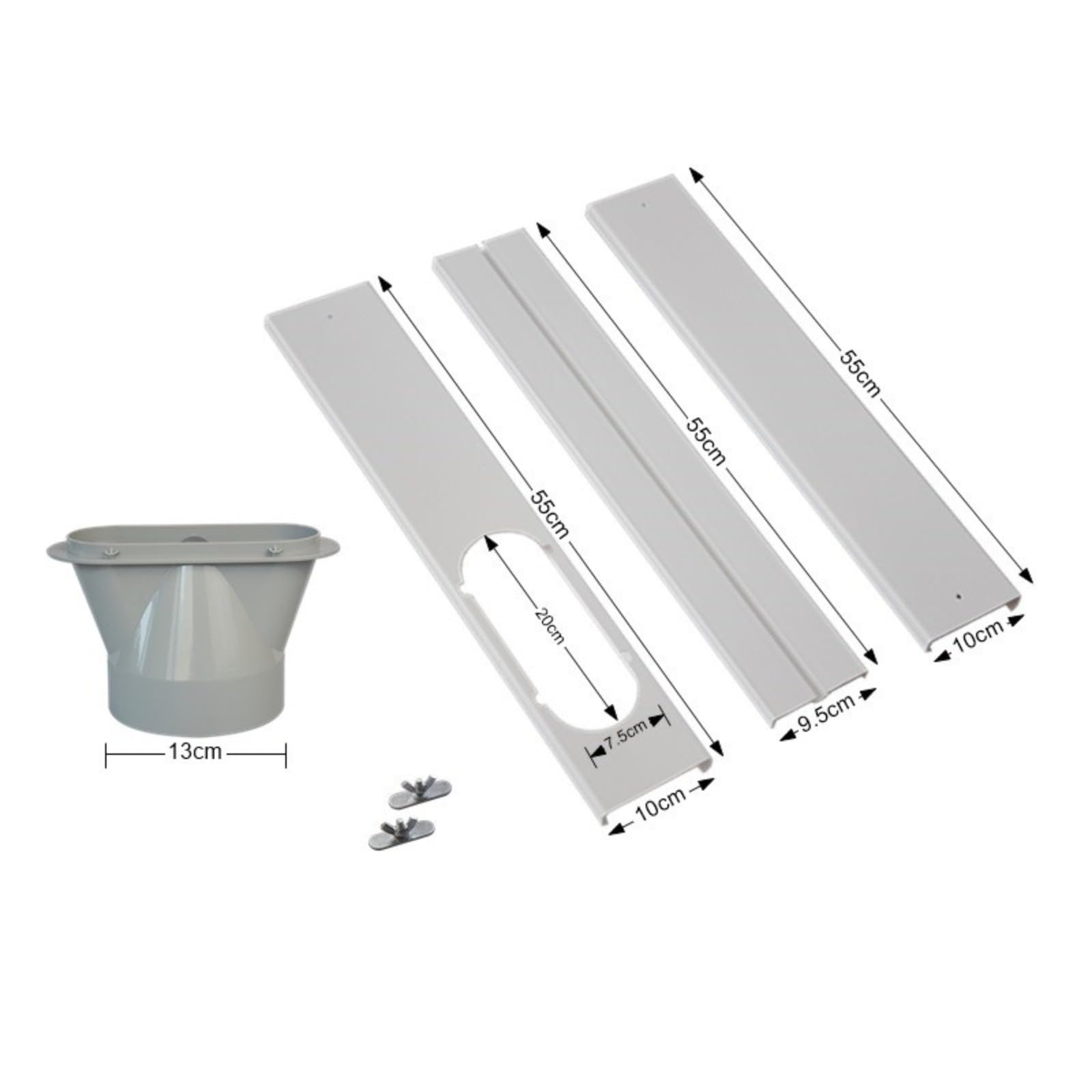 Kit de ventilation pour climatisation pour porte coulissante, joint pour fenêtre pour climatisation portable, longueur réglable facile à installer et démonter plaque d'étanchéité de la