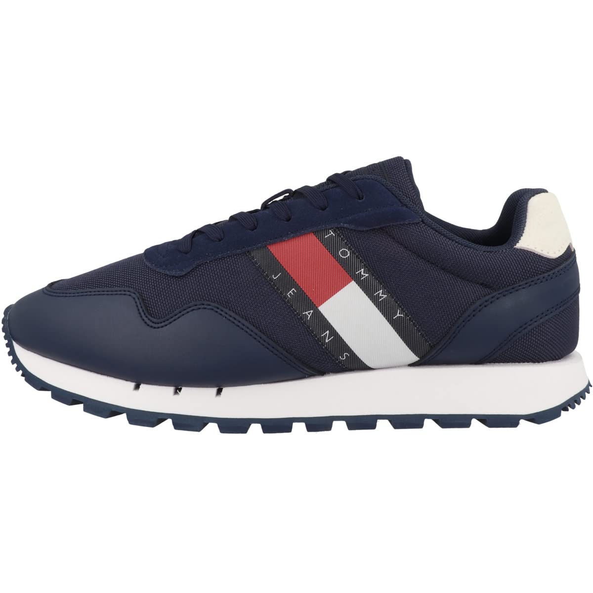 Tommy Hilfiger Tommy Jeans Retro Leather Tjm Ess, Zapatillas de Deporte Hombre, Azul Azul Marino Crepúsculo, 43 EU