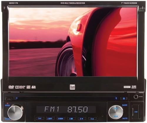 Dual XDVD1262 InDash 6.2-In. Double DIN DVD/MP3/WMA Car Stereo Receiver USB iPod