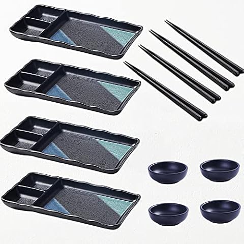 Yotbule 12 Piece Sushi Plate Set Cover