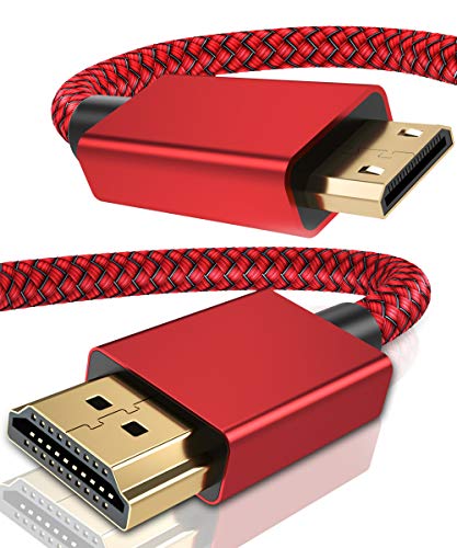 Elebase Mini HDMI to HDMI Cable 6.6 FT,4K 60Hz Mini HDMI Cord Compatible for DSLR Camera,Camcorder,Graphics Video Card,Laptop,Pico Projector,Raspberry Pi Zero W,Neogeo
