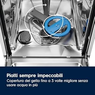 Lavastoviglie da incasso Electrolux Modello EES47325L, Serie 600, 13 coperti, Tecnologia SatelliteClean, Tecnologia AirDry, Comandi QuickSelect, Funzione AutoOff, Silenziosità 44 dB, 60 cm