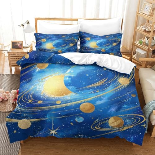 Parure de lit astronaute avec fermeture éclair invisible et microfibre super douce - 3
