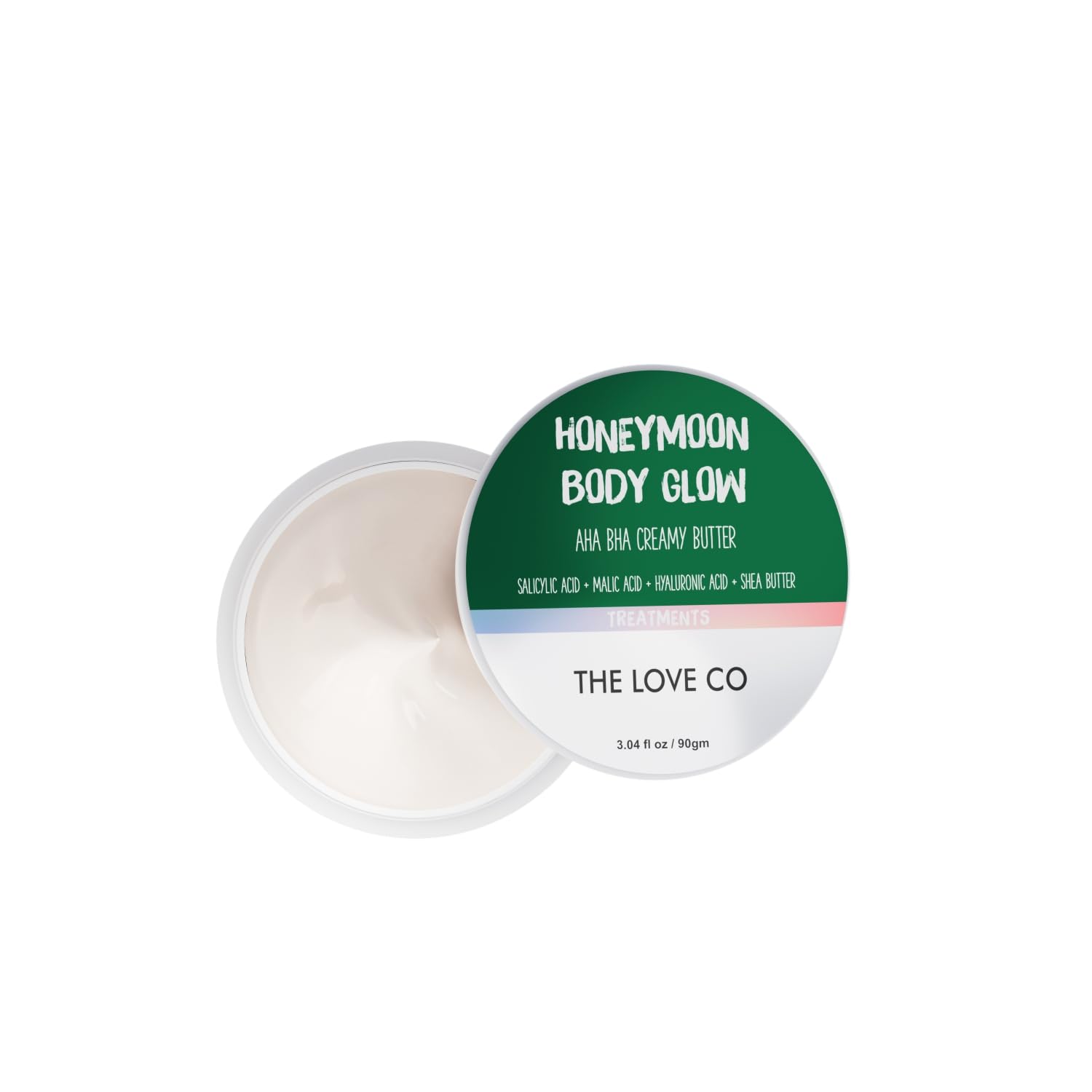 THE LOVE CO 10% AHA + 2% BHA Body Butter | Prevents Dry, Rough, Bumpy, and Soft Skin | With 48 hours of Intense Moisturization | For smooth and radiant skin - 90gm