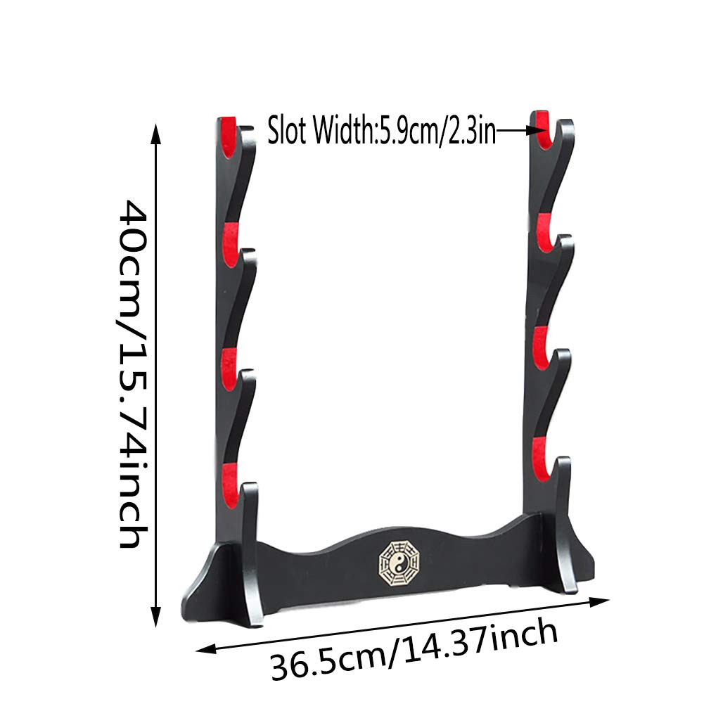 Supporto per Spada Supporto per Katana Imbottito in Velluto Giapponese Supporto per espositore per Porta Spada Samurai Supporto per Spada Tutto Spada,4 Tier