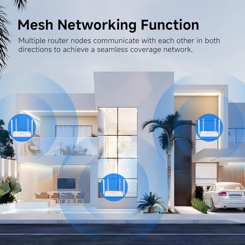 Image of U-SPEED AC1200 Dual Band 4-Port Gigabit Home Router | Speed Up to 1.2 Gbps,Bridge /Repeater Mode, Guest Network & Parental Controls