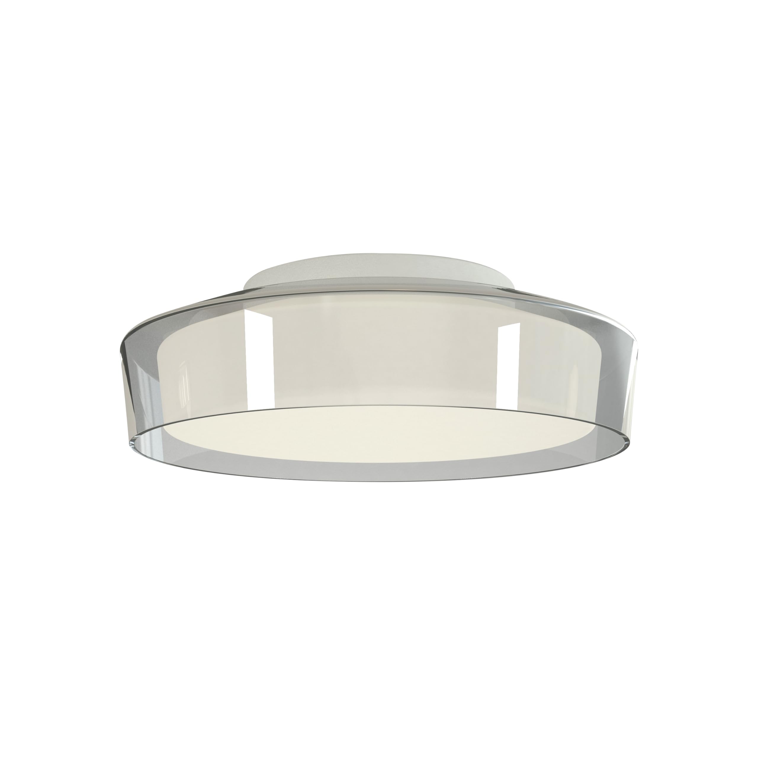 Sulion - Lámpara de Techo NILO | Plafón de Techo LED 12W con Vidrio Opal y Transparente | Plafón Decorativo para Baño o Interior | Temperatura Seleccionable 3000K-4000K | IP44, 1000lm, Clase I