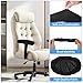 YBEATY 2 Pairs Desk Chair Armrest Covering Office Arm Rest Covers Removable Washable Elastic Band Short Computer Gaming Seat Hand Rest Protector Slipcovers Pads for Elbows Forearms Pressure Relief