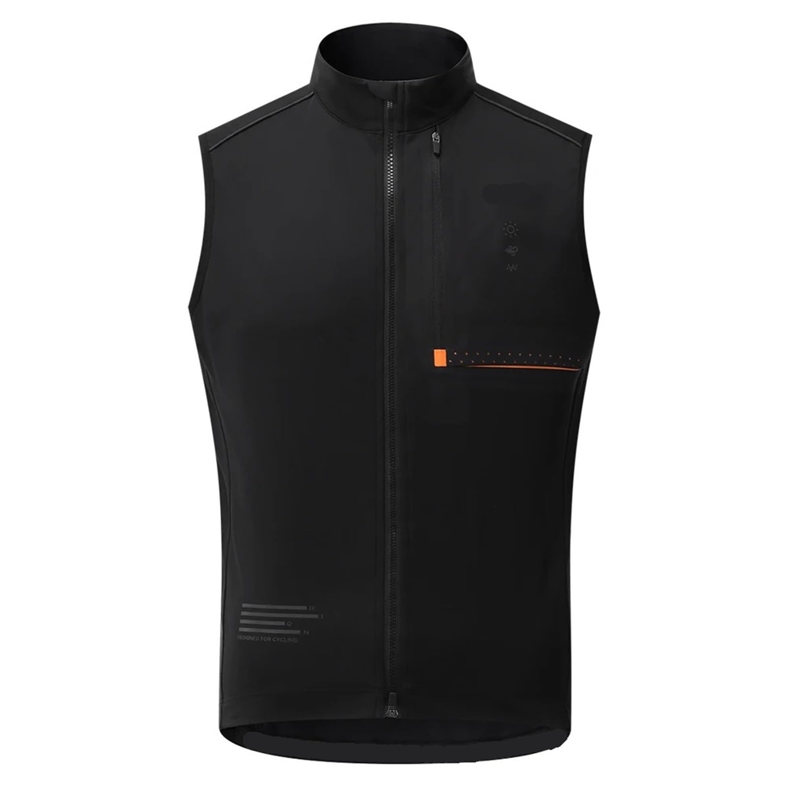 Chaleco Ciclismo Sin Mangas Chaleco de ciclismo for hombre, resistente al viento, impermeable, sin mangas, for bicicleta, motocicleta, bicicleta de carretera, con cremalleras dobles Para Correr, Gimna