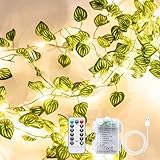 Alabeila Nest Fake Plants Vines,33ft 100 LED Artificial Ivy Garland with Fairy Lights,for Home Living Room Bedroom Wall Art Aesthetic Office Coffee Wedding Party Farmhouse Dorm Outdoor Garden Decor