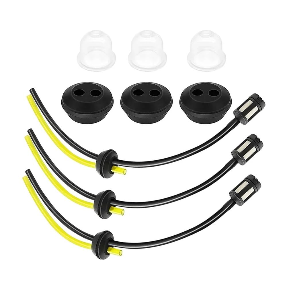 Kit de línea de Combustible, Juego de 9 Piezas con Juntas de mangueras de Combustible e imprimadores Aptos for desbrozadoras y cortacésped