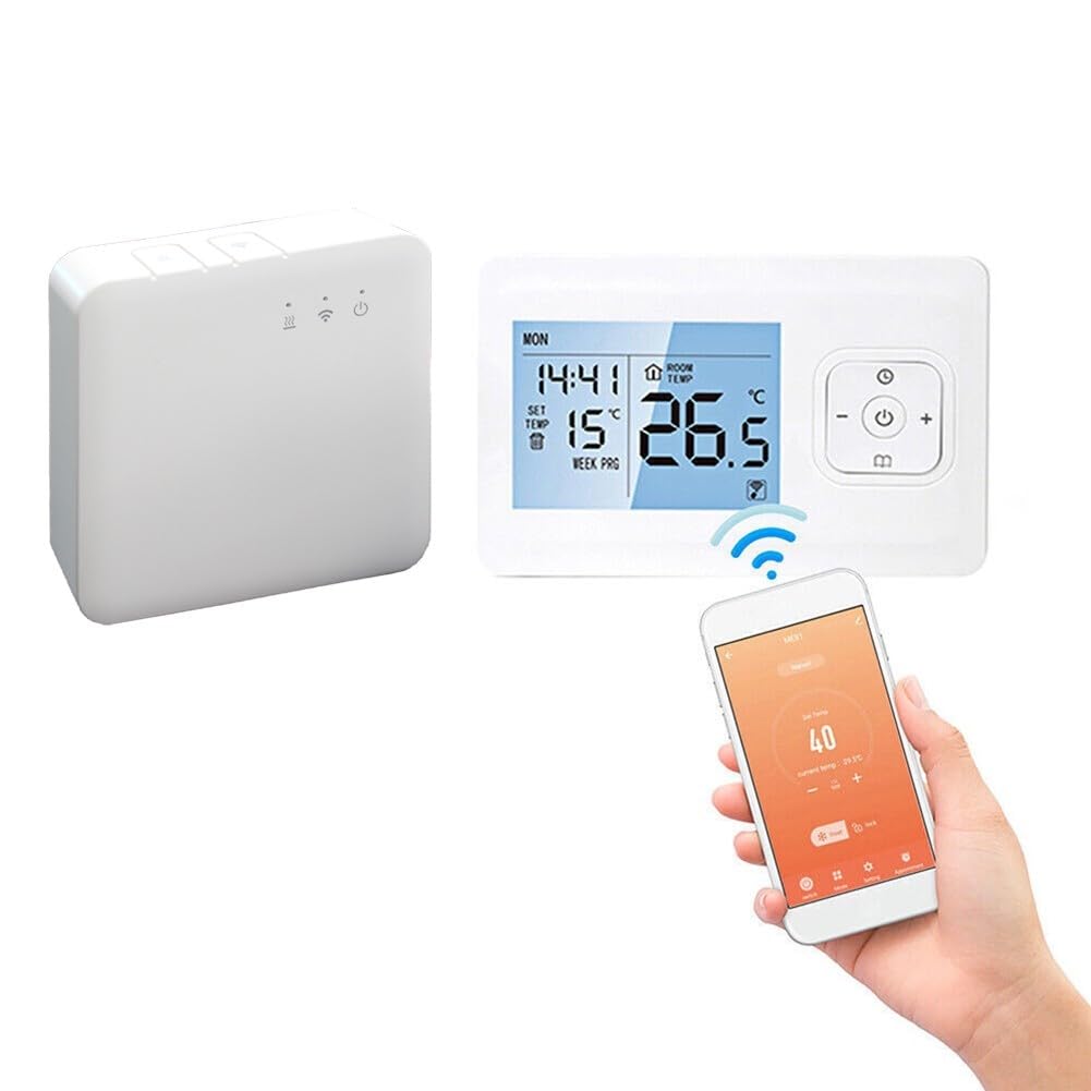 Thermostat intelligent sans fil pour Tuya, ME901H Contrôleur de température WiFi avec contrôle par application téléphonique pour chauffage programmable