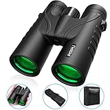 Prismaticos Profesionales, 12x42 HD Prismaticos Visión Nocturna débil - Ligeros e Impermeables, Prismas BaK4 y FMC, Ideales para Observación Animales, Senderismo, Caza,Astronomía y Camping
