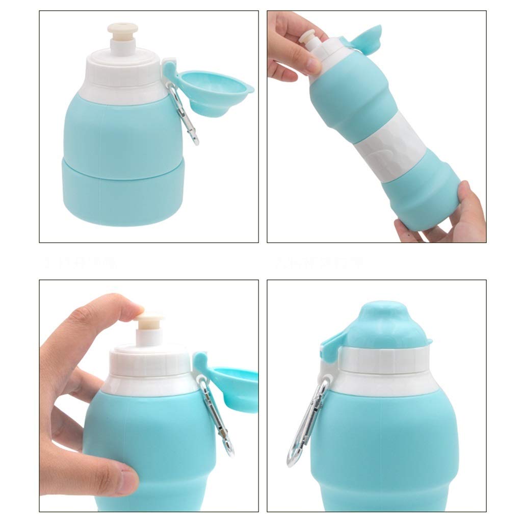 Bottiglia d'Acqua Pieghevole, Semplice Anti-Caduta Gel di Silice Sport All'aperto Tazza di Acqua Portatile (3 Colori)