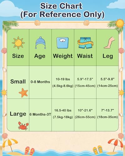 Image of Babygoal Baby Swim Diapers 2 Pack for 0-8 Months Newborn and Babies, Reusable Adjustable Washable for Swimming Lessons