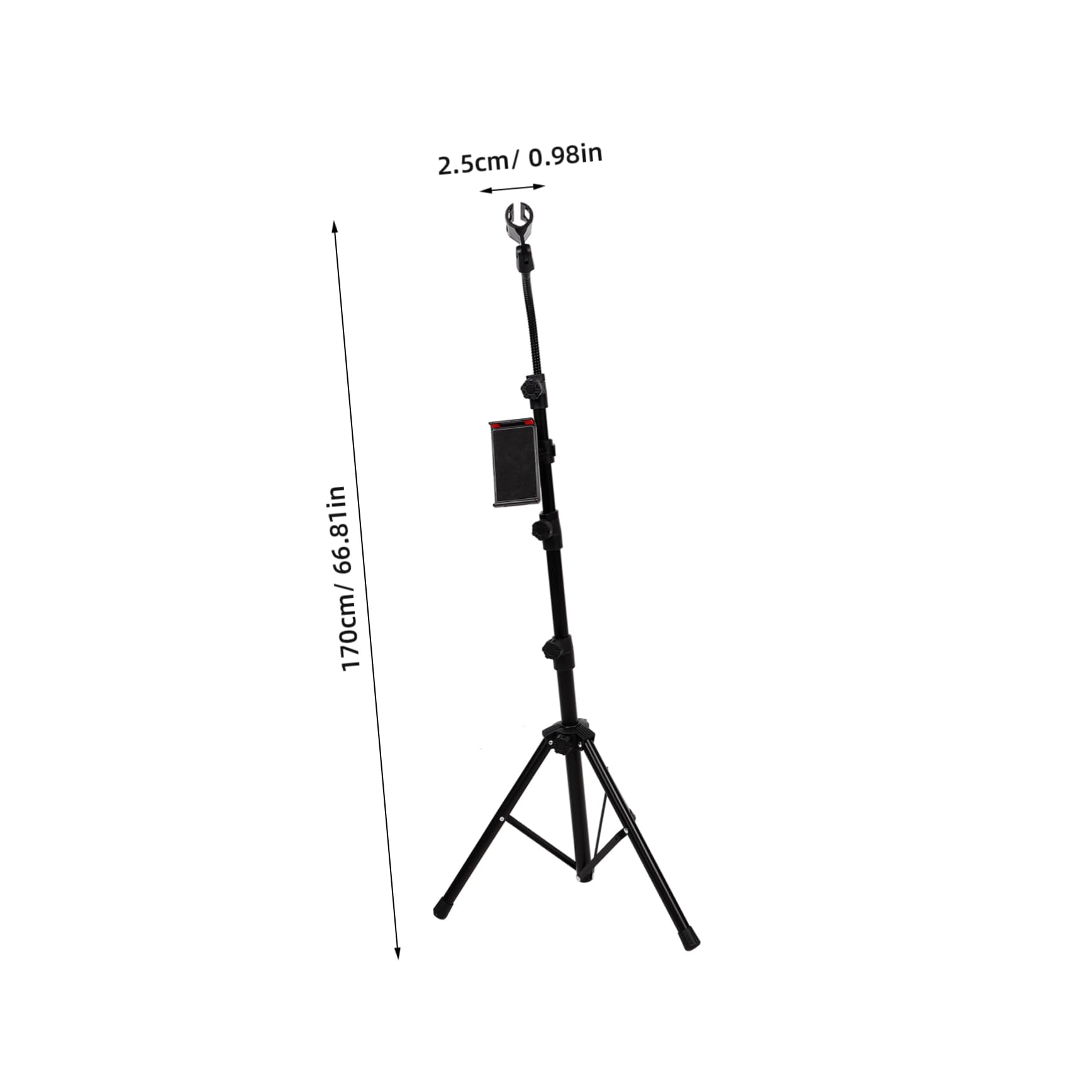 Toyvian 1 zestaw stojaków mikrofonowych tripod do leżanki tarasowej kabel managament stojak na trzy nogi uniwersalny uchwyt mikrofonowy statyw teleskopowy statyw mikrofonowy wsparcie mikrofonu metal