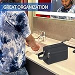 XQXA Toiletry Bag for Men, Hanging Dopp Kit Water Resistant Travel makeup Bag for women, Mens Travel Bag Shaving Bag for Toiletries Accessories (Black) - Image 5
