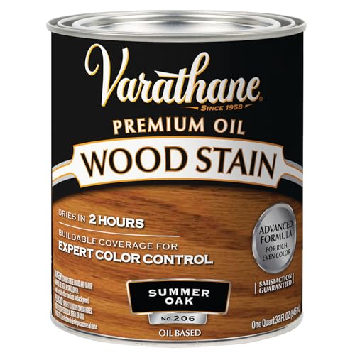 Varathane 1 qt Rust-Oleum Brands 211689H Summer Oak Varathane Oil-Based Interior Wood Stain