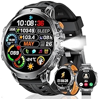 BENYAR Smartwatch Uomo Militare – Batteria 1000mAh, Torcia LED E Resistenza Estrema