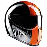 Bandit Helmets XXR für Streetfighter,geringer Luftwiderstand,Top Speed, Größe:L (59-60), Farbe:schwarz/orange
