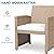 YITAHOME 4-Piece Patio Bistro Set, All-Weather Outdoor Patio Furniture Rattan Wicker Loveseat Conversation Set with Glass Side Table and Soft Cushions, Light Brown+Beige