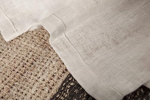 Chezmoi Collection BRUSSELS-UNDYED LINEN-THROW Brussels Belgian Flax Linen Throw Blanket, 50 Inch X 70 Inch - Pre-Washed Super Soft Lightweight Breathable Summer Blanket Undyed Linen Color For Living Room Couch & Bed thumb #4