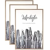 Art Maison 24x36 Inch Wood Picture Frame Set of 3, Grey Gallery Wall Frames, Hanging Photo Display F