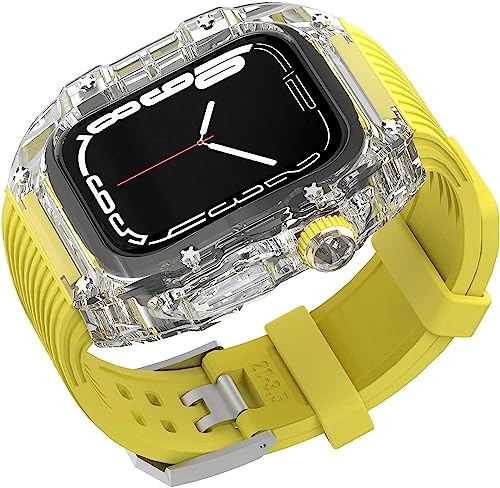 Bracelet silicone antichoc pour Apple Watch Series 8 avec coque rigide