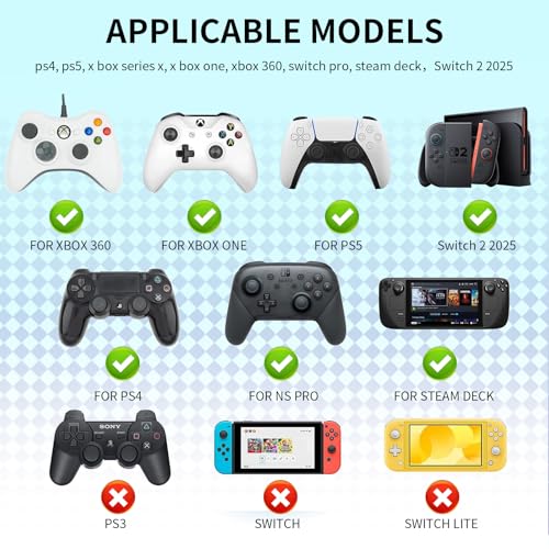 Image of PERFECTSIGHT Cute Star Thumb Grip Caps for Switch 2, PS5, PS4, Xbox Series X /S, Xbox One, Switch PRO Controller, 4PCS Kawaii Soft Rubber 3D Analog Thumbsticks Grips Joystick Cover (Pink+Purple)