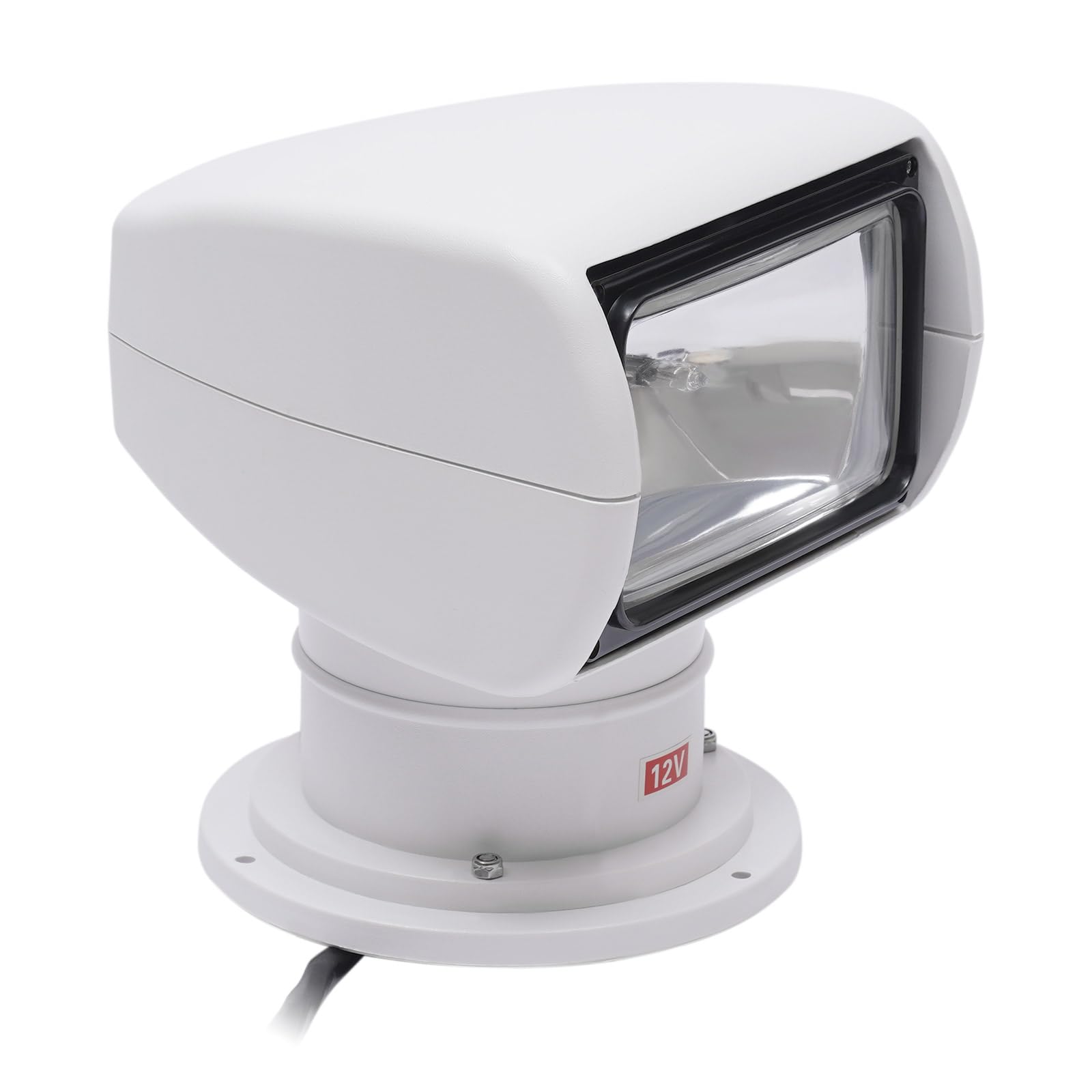 360° Suchscheinwerfer Boot Scheinwerfer Marine Auto Suchlicht Fernbedienung für Yacht Küstenwache Seepolizei 100W 12V Xenon Halogenbirne Weiß