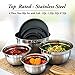 Stainless Steel Mixing Bowls with Lids Set – Large, Durable, Airtight Kitchen Bowls for Food Prep, Baking, Salad, and Storage (4 piece set)