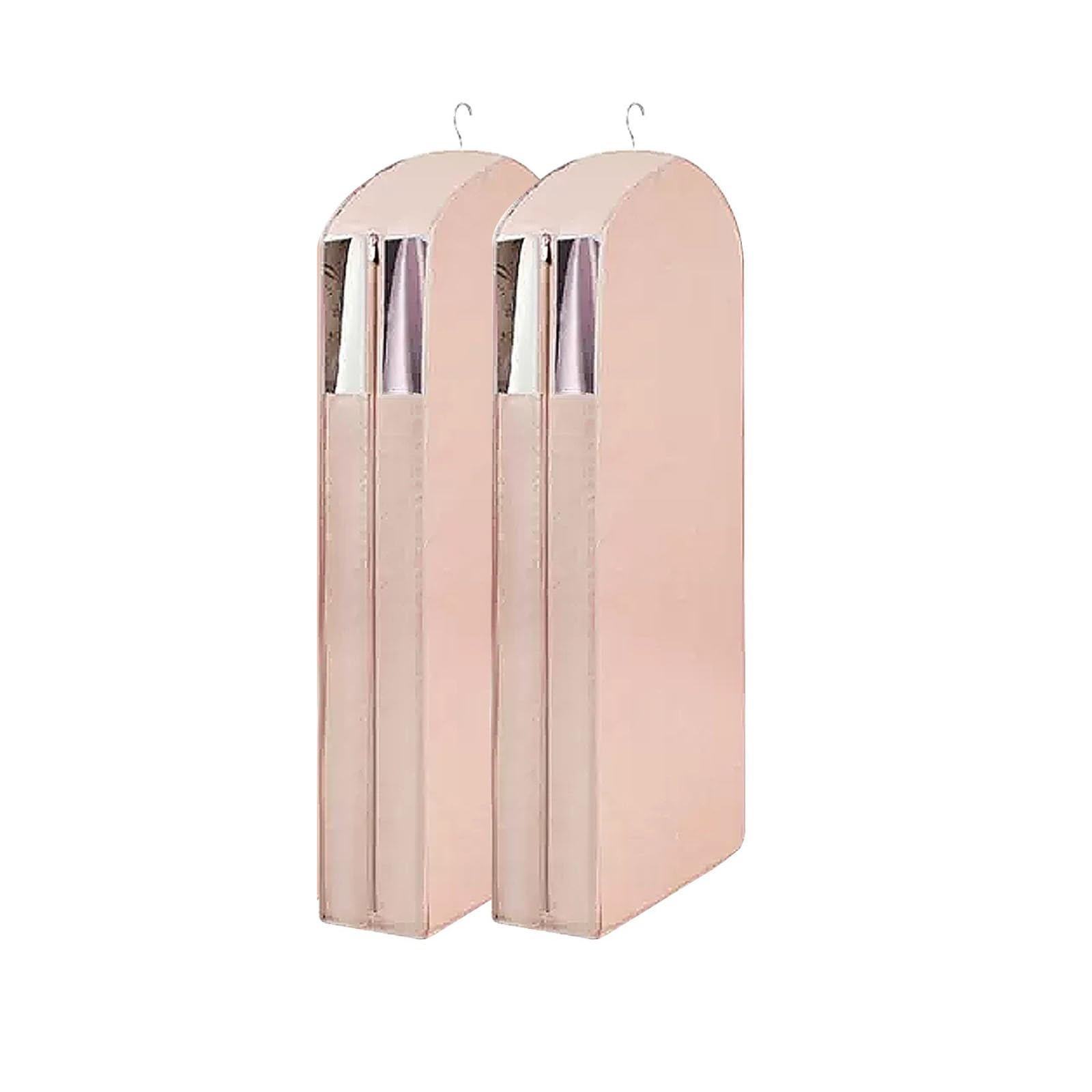 Custodie per Abiti con Finestra Trasparente, Sacchetti per Vestiti Rosa per Appendere i Vestiti, copriabiti con Cerniera, Fondo Chiuso (2 Confezioni)(22.8x6.2x51.1in)