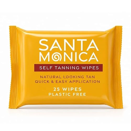 Image of Sāntā Monicā Self Tanning Wipes - Natural Looking Tan | Quick & Easy Application | Plastic Free | 25 Wipes (Single Pack)
