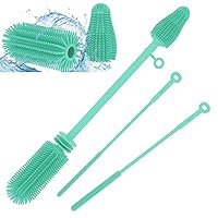 Set Spazzole Pulizia Biberon In Silicone - 3 In 1 Per Bottiglie, Cannucce E Capezzoli - Foto 4