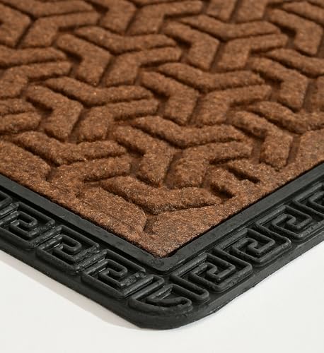Image of JOGI KART Indoor /Outdoor Heavy Duty Doormat Natural Rubber Sturdy for All Season Water Absorbent /dust Resistant Entrance Doormat for Elegant Look