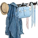 ULIBERMAGNET Magnetic Hooks,Heavy Duty Coat Magnetic Rack with 5 Hooks,Anti-Slip Strong Magnetic Hanger for Refrigerator,Metal Cabinet,Entryway,Hanging Coat, Jackets, Umbrella,Scarf,Bag