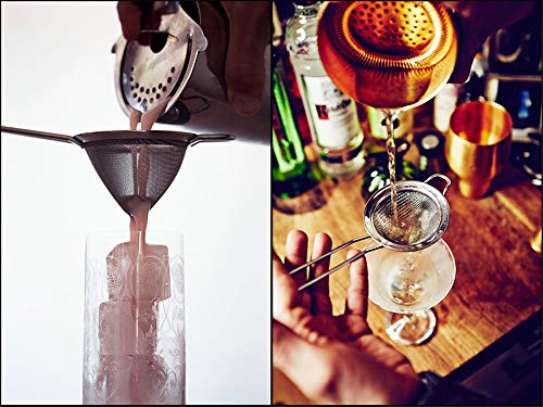 Cocktailzeef van roestvrij staal, professioneel bargereedschap, conische zeef, zwart - Afbeelding 5