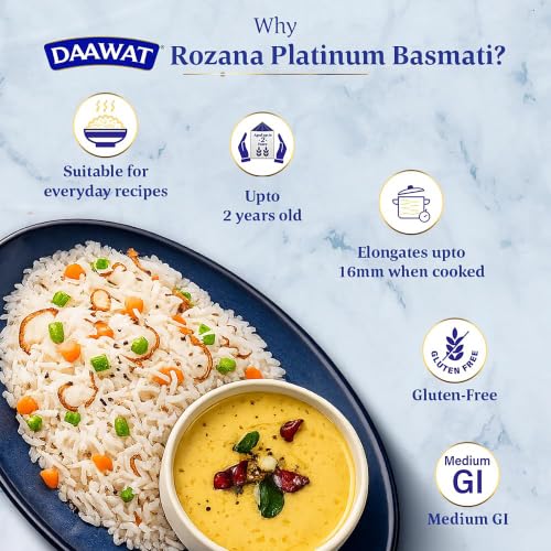 Image of Daawat Platinum Rozana Basmati Rice (Long Grain)