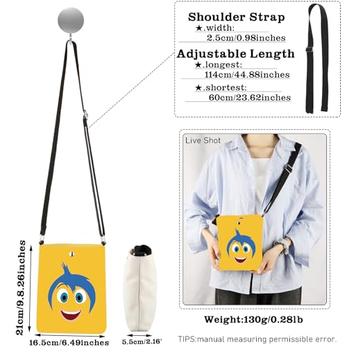 CMNIM Cartoon Emotinal Movie Gifts Yellow Face Character Crossbody Bag Movie Fans Gifts Feelings Merch4