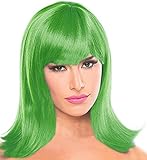 Green Wigs for Women Disgust Wig Green Wig For Kids Green Disgust Costume Wig