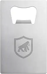 Gshield Abridor de Garrafas de Inox em Formato de Cartão de Crédito, Prata