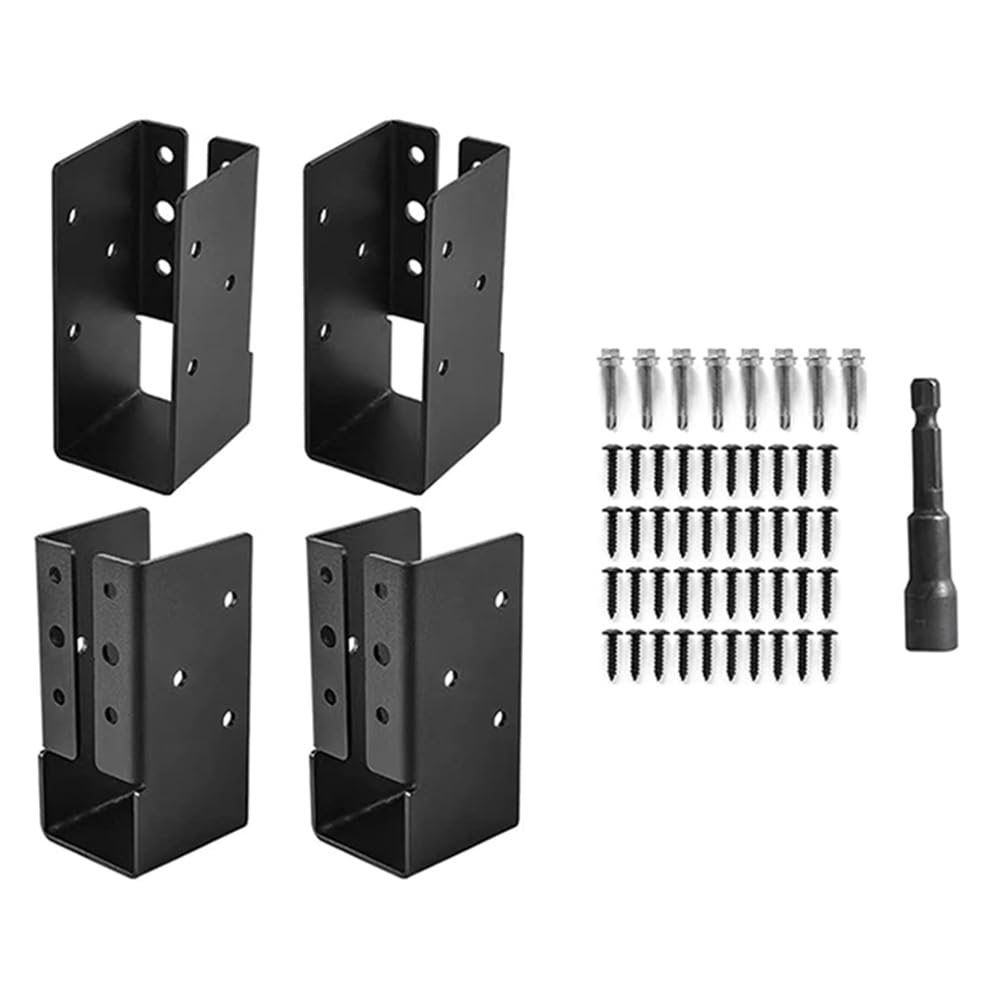 Muuookka Concealed Flanges Concealed Mount Joist Hangers 4 Pcs of for 2x4in for 2x4in Beam Swing Outdoor Trim