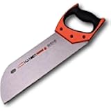 Edward Tools 14” Hand Back Saw - Double Blade Hardened and Sharpened Teeth For Quicker Cut - Soft Ergo Grip Handle - Protective Blade Sleeve