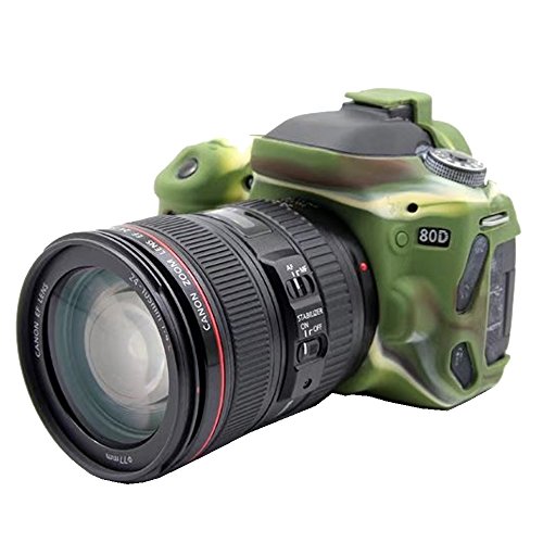 Étui silicone Canon 80D antichoc et anti-rayure motif camouflage
