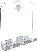 Vista 4 de Espejo de ducha sin niebla, espejo de ducha cuadrado, espejo de afeitado de baño con succión, espejo sin niebla impermeable para hombres y mujeres