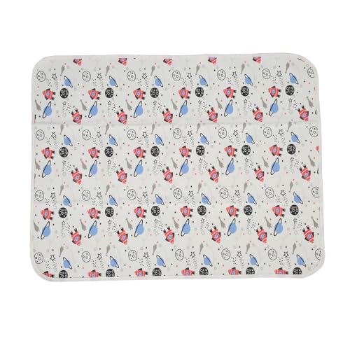 Almohadilla, Almohadillas Lavables para mojar la Cama para niños pequeños, Almohadilla de algodón orgánico con Lindas palmaditas, colchón de 70x90 cm o para incontinencia, TL (Espacio)