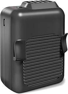 CAZOKASI rechargeable portable waist clip fan neck hanging personal fan super powerfull wind long endurance work cooling and heatstroke prevention fan (6000mAh)