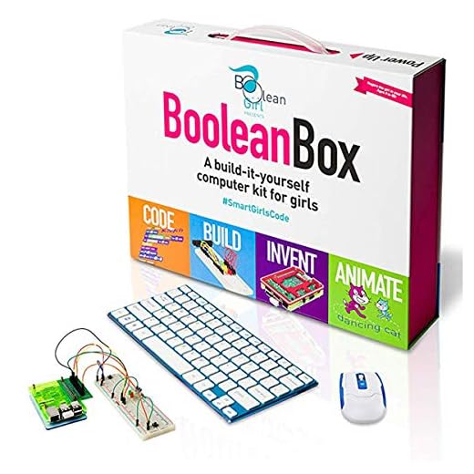 Boolean Box Build a Computer Science Kit for Kids | Includes Electronics, Coding, Animation and Lessons in Scratch, Minecraft, Python | Ages 8 and Up