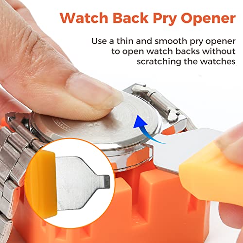 Image of Watch Repair Kit, Professional Watch Battery Replacement Tool Watchband Link & Back Remover Spring Bar Repairing Tool Kit (122)