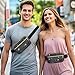 BAOGCOYO Fanny Packs for Women Men Mini Fashion Glitter Waist Packs with Adjustable Strap and 3 Zipper Pockets Everywhere Crossbody Belt Bag for Outdoors Running Travelling (Black Bling Sparkle)